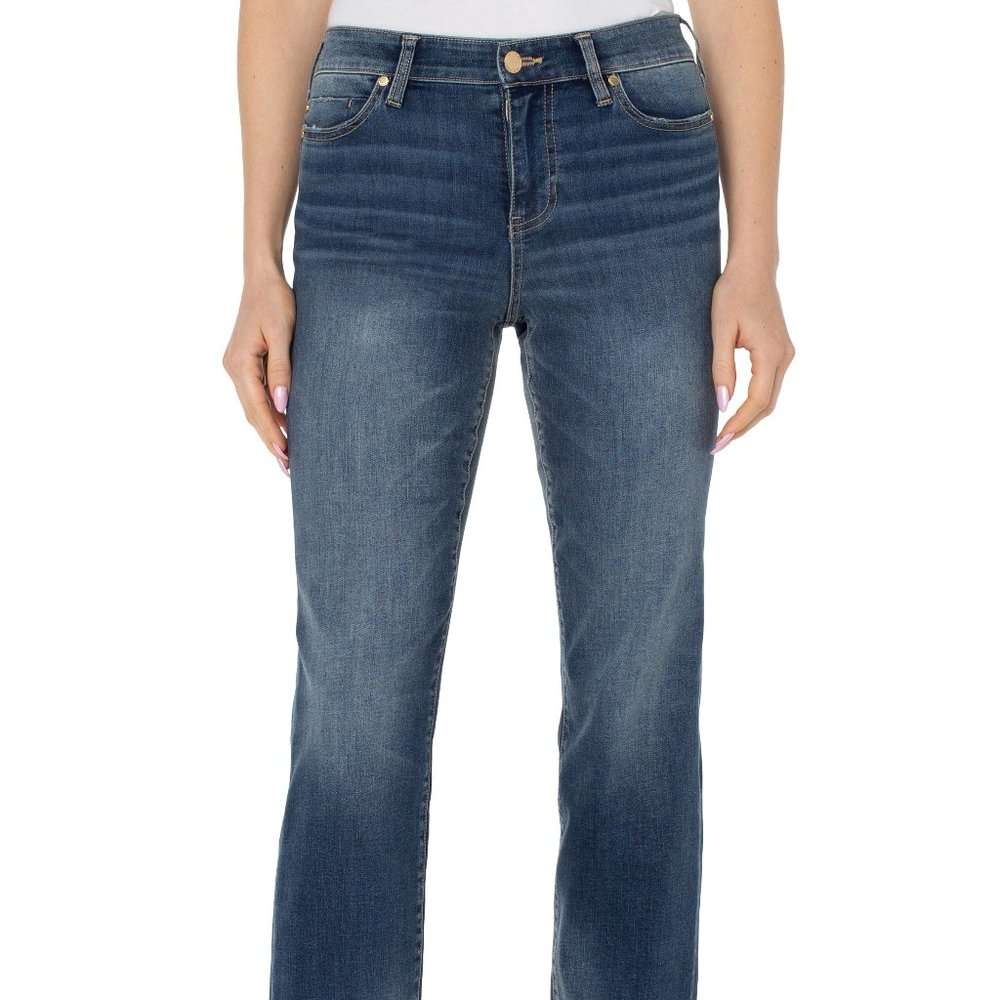 NWT Liverpool Kennedy Straight Crop Jean 30in Ins In Oasis